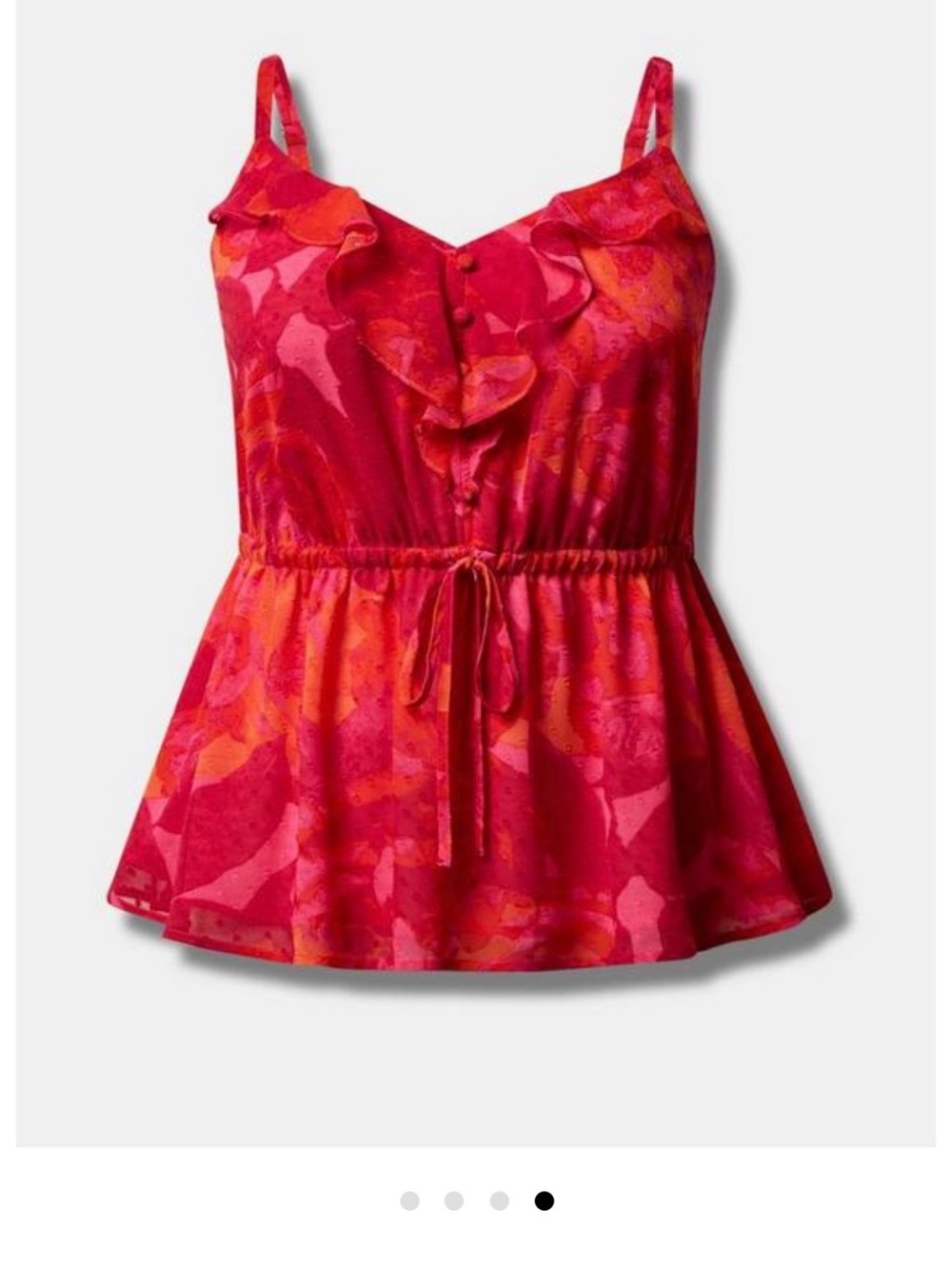 Torrid. Size 2X. Bright Pink & Orange Ruffle Cami Tunic - Picture 11 of 12